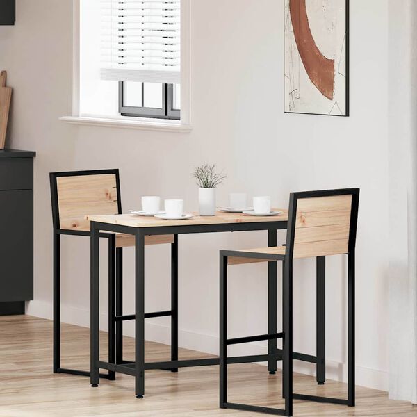 vidaXL P&ouml;yt&auml; Luonnollinen 100 x 50 x 77 cm Kehitetty puu ja ter&auml;s