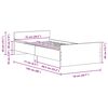 vidaXL Sängynrunko ilman patjaa artisaanitammi 75x190 cm tekninen puu