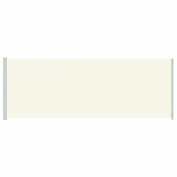 vidaXL Sis&auml;&auml;nvedett&auml;v&auml; terassin sivumarkiisi 220x600 cm kerma