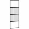 vidaXL Liukuovi musta 76x205 cm karkaistu lasi ja alumiini