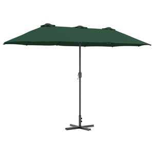 vidaXL Puutarhavarjo 370 x 197 x 239 cm Polyesteri ja alumiini Vihre&auml;
