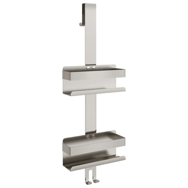 vidaXL Ripustettava suihkuhylly harjattu 304 ruostumaton teräs