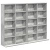vidaXL CD-kaappi 2 kpl Betoninharmaa 65 x 23,5 x 97,5 cm Tekninen puu