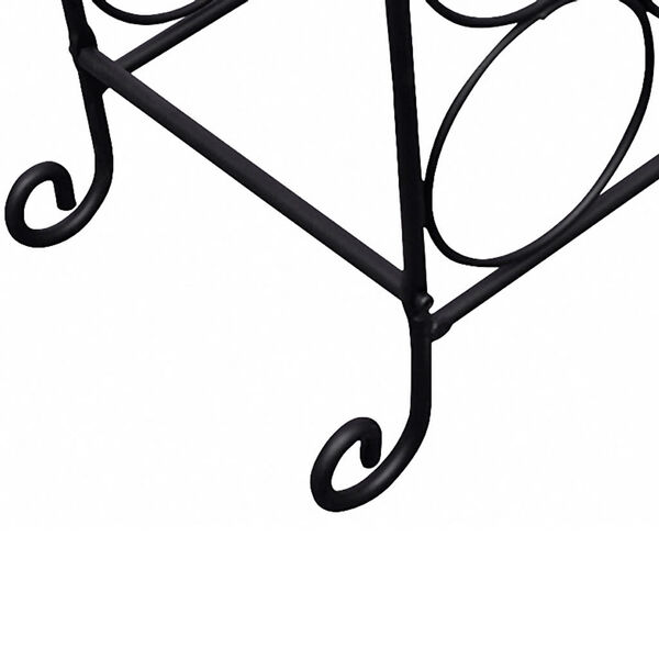 vidaXL Metallinen viinipulloteline 21 pullolle