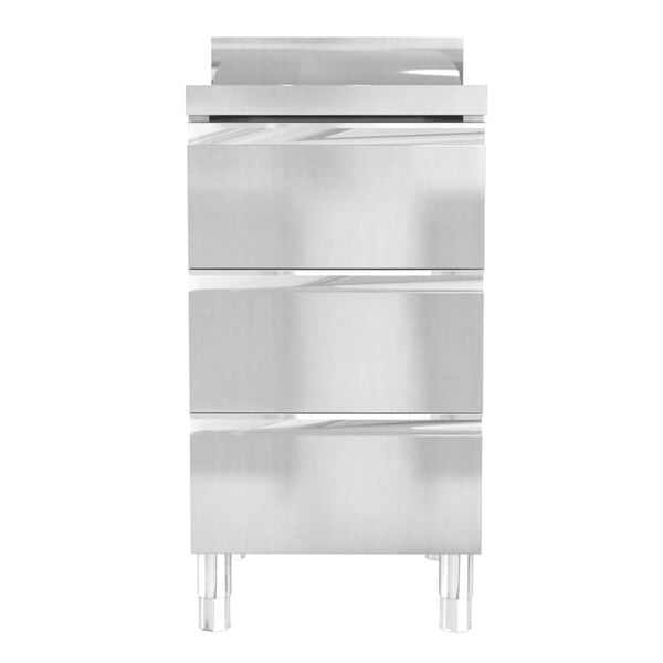 vidaXL Keittiön kaapit 3 kpl ruostumaton teräs