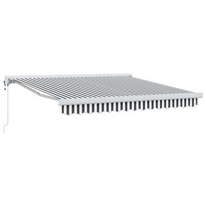 vidaXL Kelattava markiisi antrasiitti/valk. 3x2,5 m kangas/alumiini
