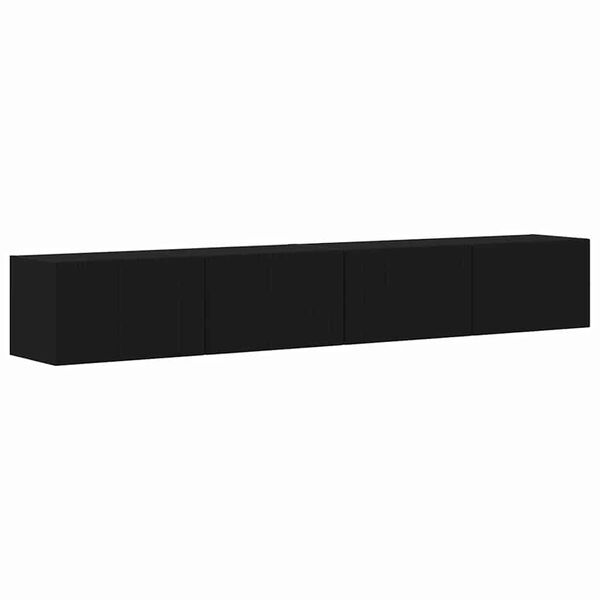 vidaXL TV-sein&auml;kaappi 2 pcs Musta 98 x 31 x 29,5 cm Tekninen puu
