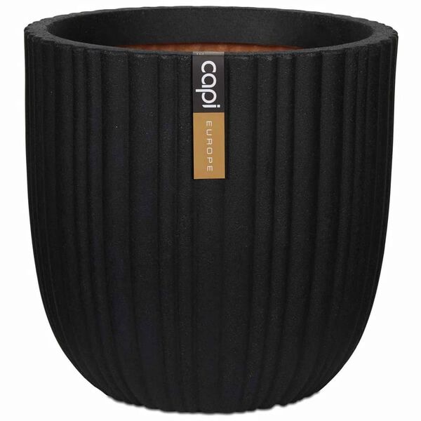 Capi Munanmuotoinen kukkalaatikko Urban Tube 43x41 cm musta