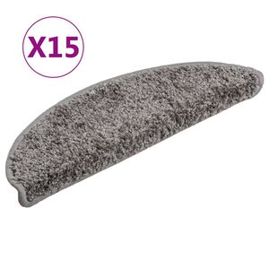 vidaXL Portaiden matot 15 kpl 56x17x3 cm harmaa puolipy&ouml;re&auml;