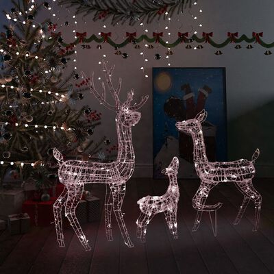 vidaXL Poroperhe joulukoriste akryyli 300 LED-valoa lämmin valkoinen