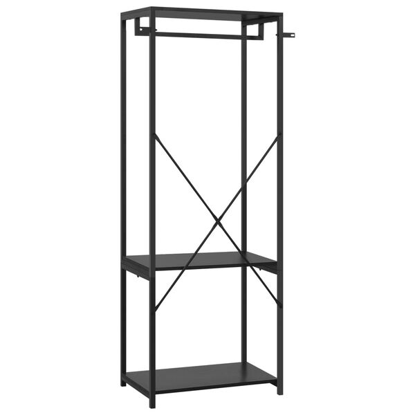 vidaXL Vaatekaappi musta 60x40x167 cm metalli ja lastulevy