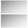 vidaXL Portaan askelma Suorakaide 2 pcs Hopea 100 x 50 cm Alumiini