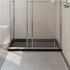 vidaXL Suihkualusta suorakaide ABS musta 80x110 cm