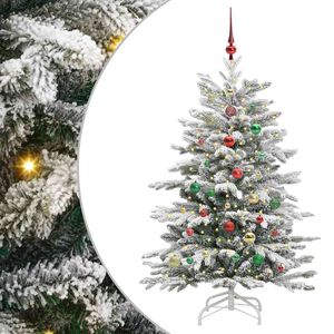vidaXL Salkomallinen tekoinen joulukuusi Valkoinen 150 cm PE ja PVC