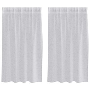 vidaXL Verhosatiini 2 kpl Vaaleanharmaa 140 x 140 cm Polyesteri