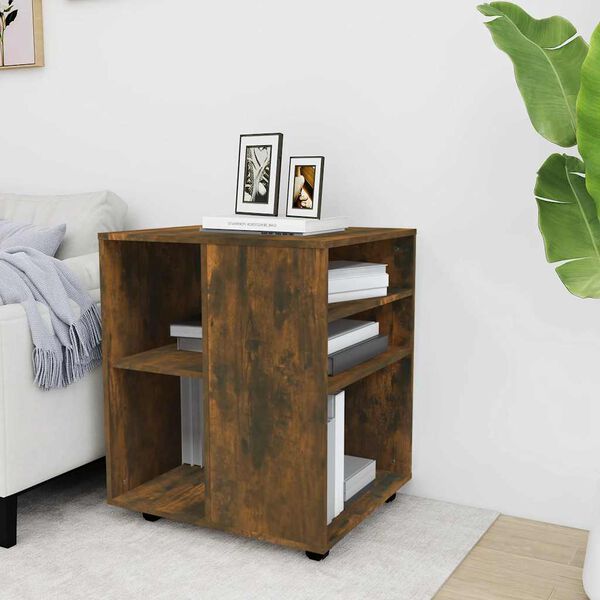 vidaXL Kaappi py&ouml;rill&auml; savutammi 60x53x72 cm tekninen puu