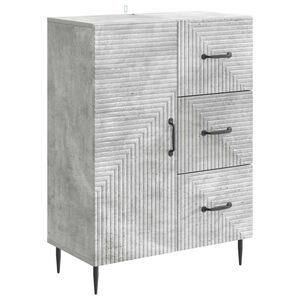 vidaXL Sivup&ouml;yt&auml; Betoninharmaa 66 x 34,5 x 89,5 cm Tekninen puu