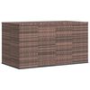 vidaXL Puutarhan s&auml;ilytyslaatikko PE-rottinki 145x100x103 cm ruskea