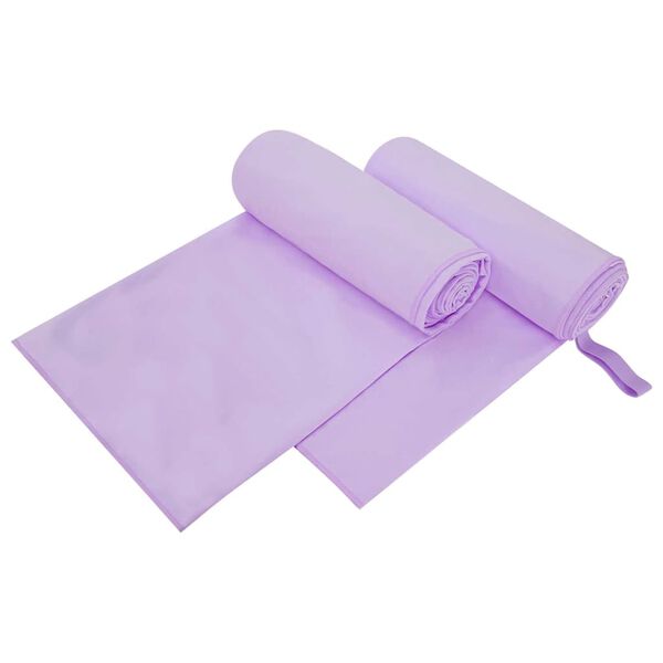 vidaXL Urheilupyyhkeet 2 pcs Violetti 200 x 100 cm
