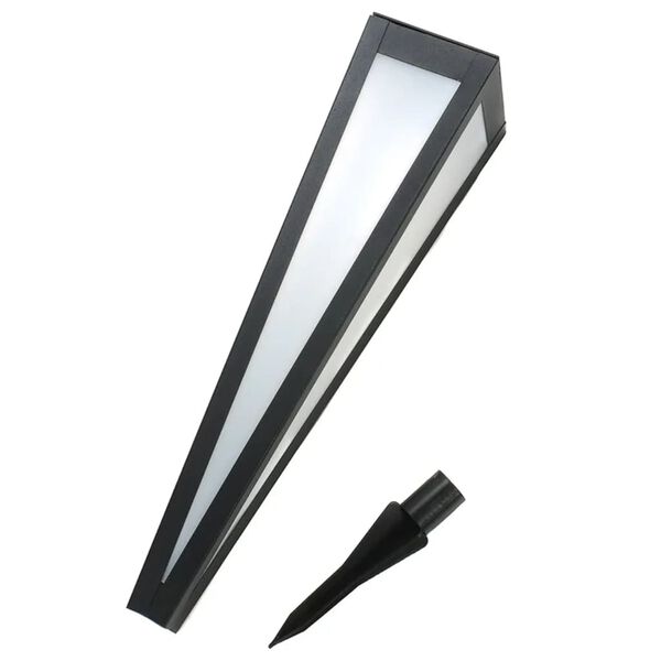 HI Aurinkoenergialla toimiva puutarhan LED tolppavalaisin 58 cm musta