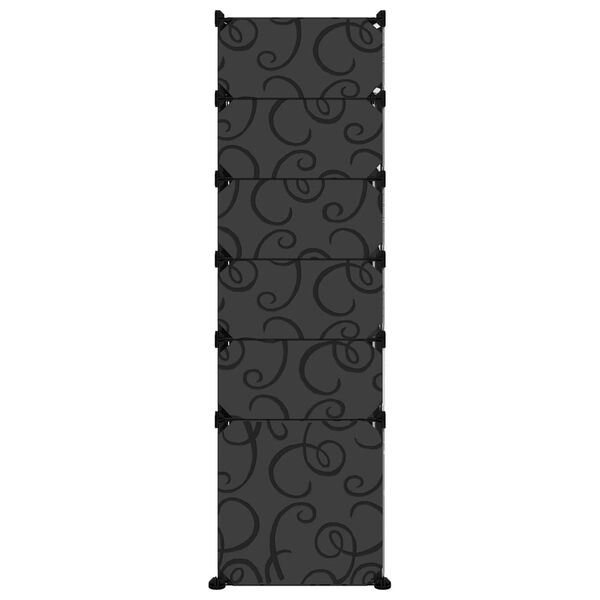 vidaXL Kenkäteline musta 94x37x125 cm PP