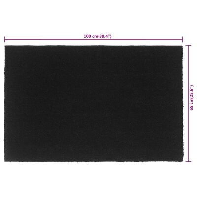 vidaXL Ovimatto musta 65x100 cm tuftattu kookos