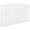 vidaXL Kaareva kivikori 400x30x220/240 cm galvanoitu rauta