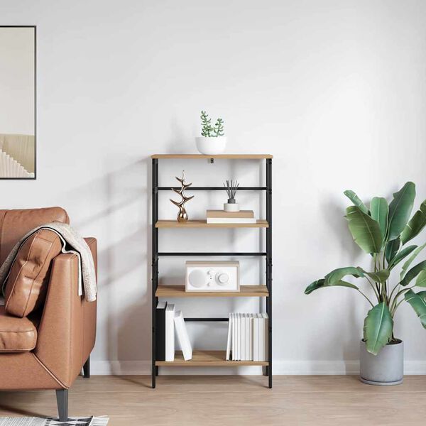 vidaXL Kirjahylly Artisan tammi 60 x 29,5 x 115 cm Tekninen puu