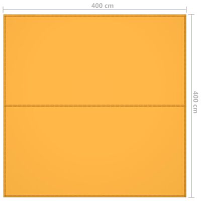 vidaXL Suojapeite ulkokäyttöön 4x4 m keltainen