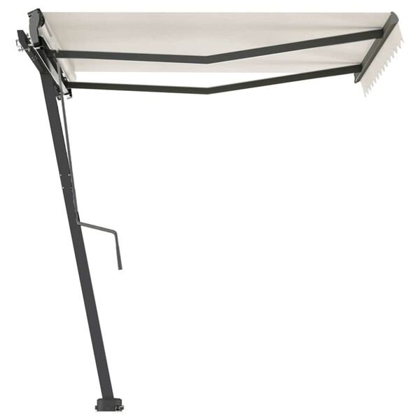 vidaXL Vapaasti seisova sis&auml;&auml;nkelattava markiisi 300x250cm kerma