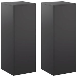vidaXL Kasviteline 2 pcs Musta 30 x 30 x 80 cm Ter&auml;s