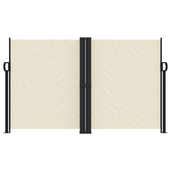 vidaXL Sisäänvedettävä sivumarkiisi 140x600 cm kerma