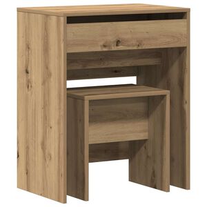 vidaXL Meikkip&ouml;yt&auml; 2 kpl artesaani tammi 60 x 40 x 75 cm Tekninen puu