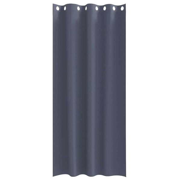 vidaXL Piment&auml;v&auml; verho renkailla 2 pcs Antrasiitti 260 x 140 cm
