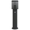 vidaXL Pylv&auml;svalaisin liiketunnistimella musta 60 cm ruostumaton ter&auml;s