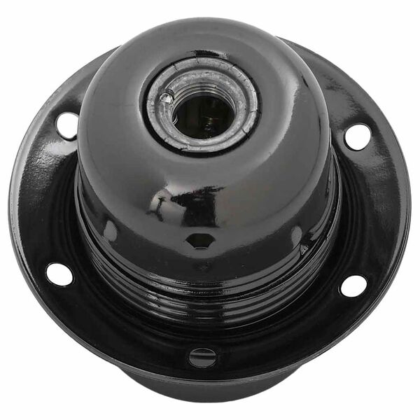 vidaXL lampun pidikkeet 2 kpl Kiilt&auml;v&auml; musta E27