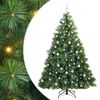 vidaXL Tekojoulukuusi 300 LED-valoilla Vihre&auml; 210 cm PE ja PVC