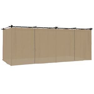 vidaXL Huvimaja verhoilla taupe 6x3 m ter&auml;s