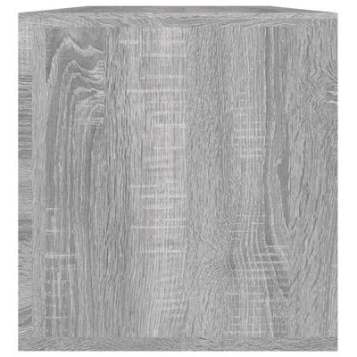 vidaXL Vinyylilevyjen säilytyslaatikko harmaa Sonoma 71x34x36 cm puu