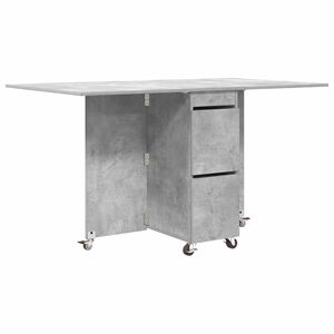 vidaXL Ruokailup&ouml;yt&auml; 140 x 80 x 77 cm Tekninen puu Betoninharmaa