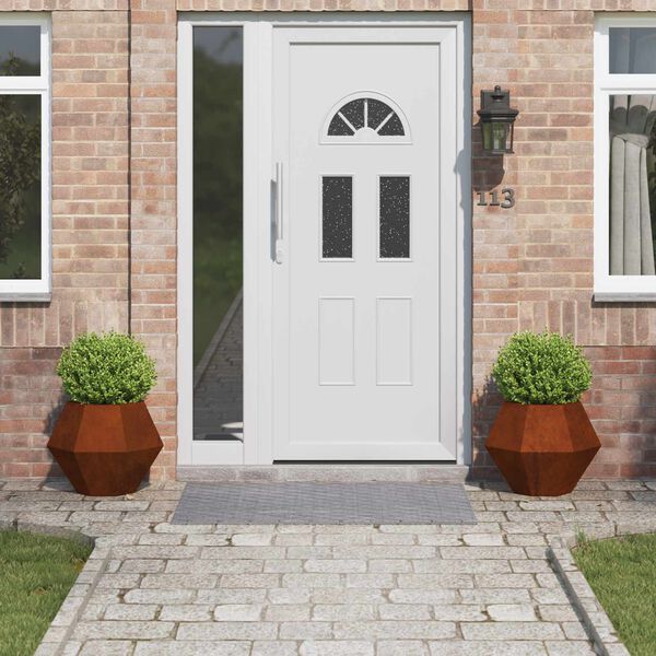 vidaXL Kukkalaatikko 2 pcs Ruosteinen 50 x 50 x 40 cm Kulunut Ter&auml;s