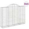 vidaXL Kaarevat kivikorit 14 kpl 200x30x140/160 cm galvanoitu rauta