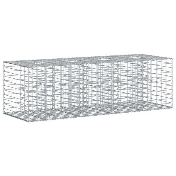 vidaXL Gabion Kohotettu Peti Hopea 180 x 60 x 55 cm Galvanoitu ter&auml;s