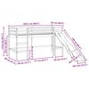 vidaXL Lasten parvisänky tornilla mustavalkoinen 80x200 cm täysi mänty