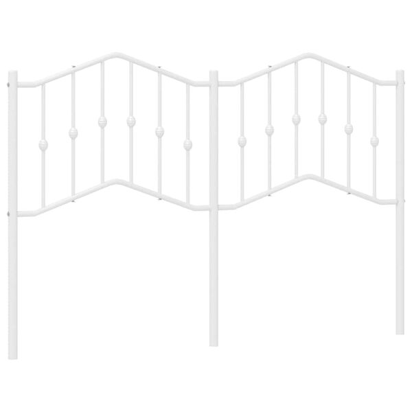 vidaXL Metallinen s&auml;ngynp&auml;&auml;ty valkoinen 150 cm