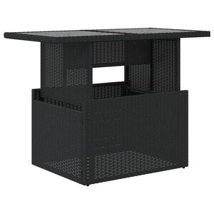 vidaXL Puutarhap&ouml;yt&auml; lasip&ouml;yt&auml;levy musta 100x55x73 cm polyrottinki