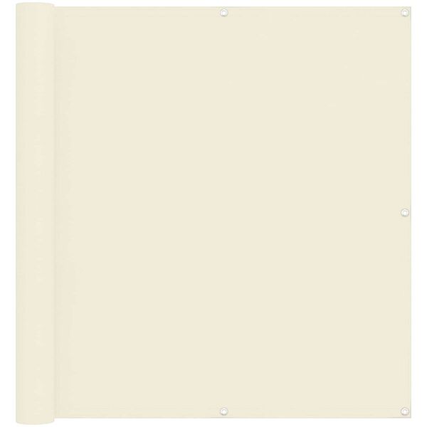 vidaXL Parvekkeen Verho Kerma 110 x 1000 cm Oxford-kangas