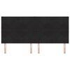 vidaXL Päätylevy päätyllä Musta 200 cm Sametti