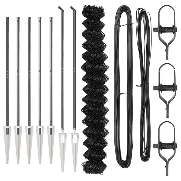 vidaXL Aitalatu Harmaa 10 x 1,5 m (40 x 40 mm verkko) Ter&auml;s ja PVC