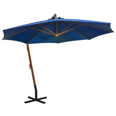 vidaXL Riippuva päivänvarjo tangolla taivaansin. 3,5x2,9 m täysi kuusi
